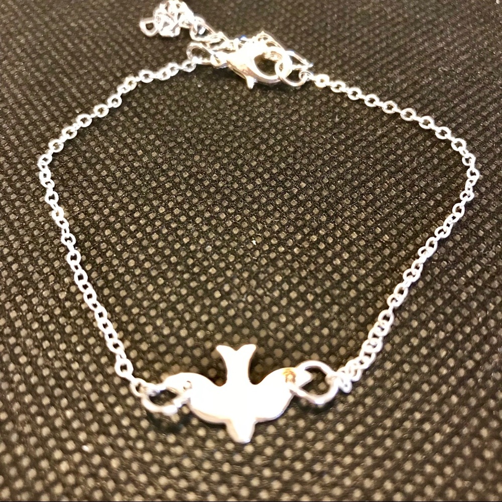 NWT Tiny Dove Peace Silver Bracelet